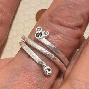 Disney mickey mouse wrap ring with Crystals, New, size # 7